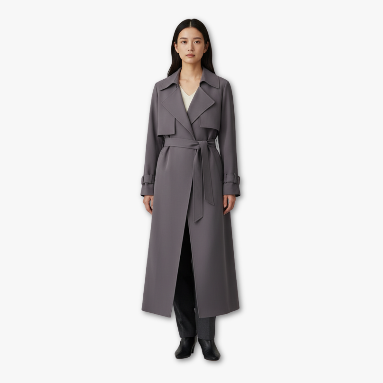 Elegant Coat with Belt