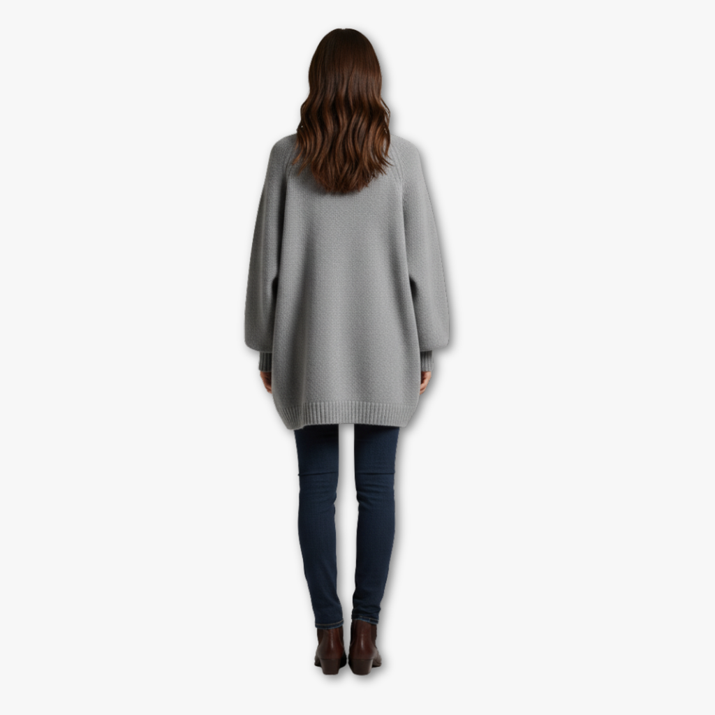 Women’s oversized Knit Sweater with Round Neck and Long Sleeves (kopie)
