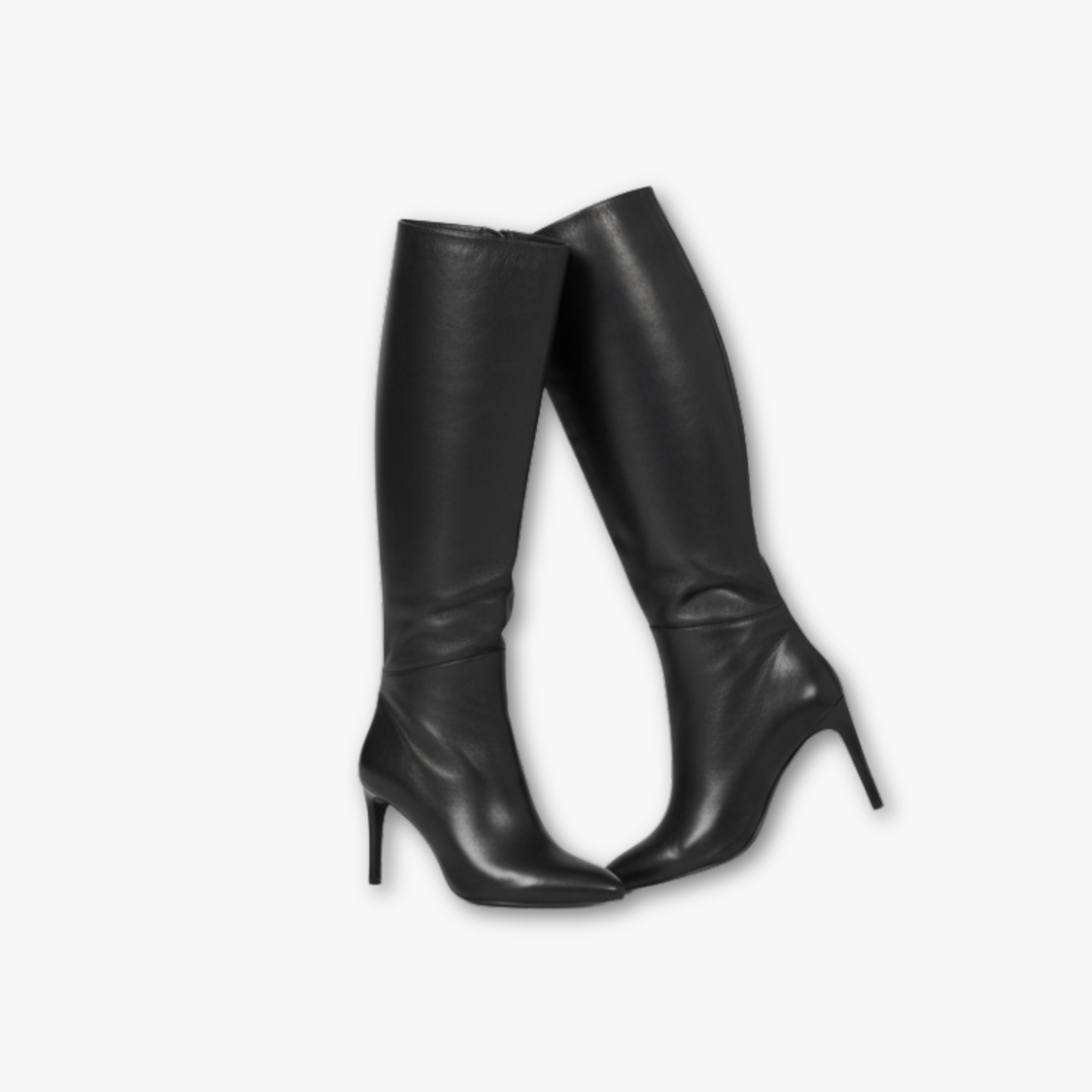 Pointed Toe Block Ankle Boots with Side Zipper