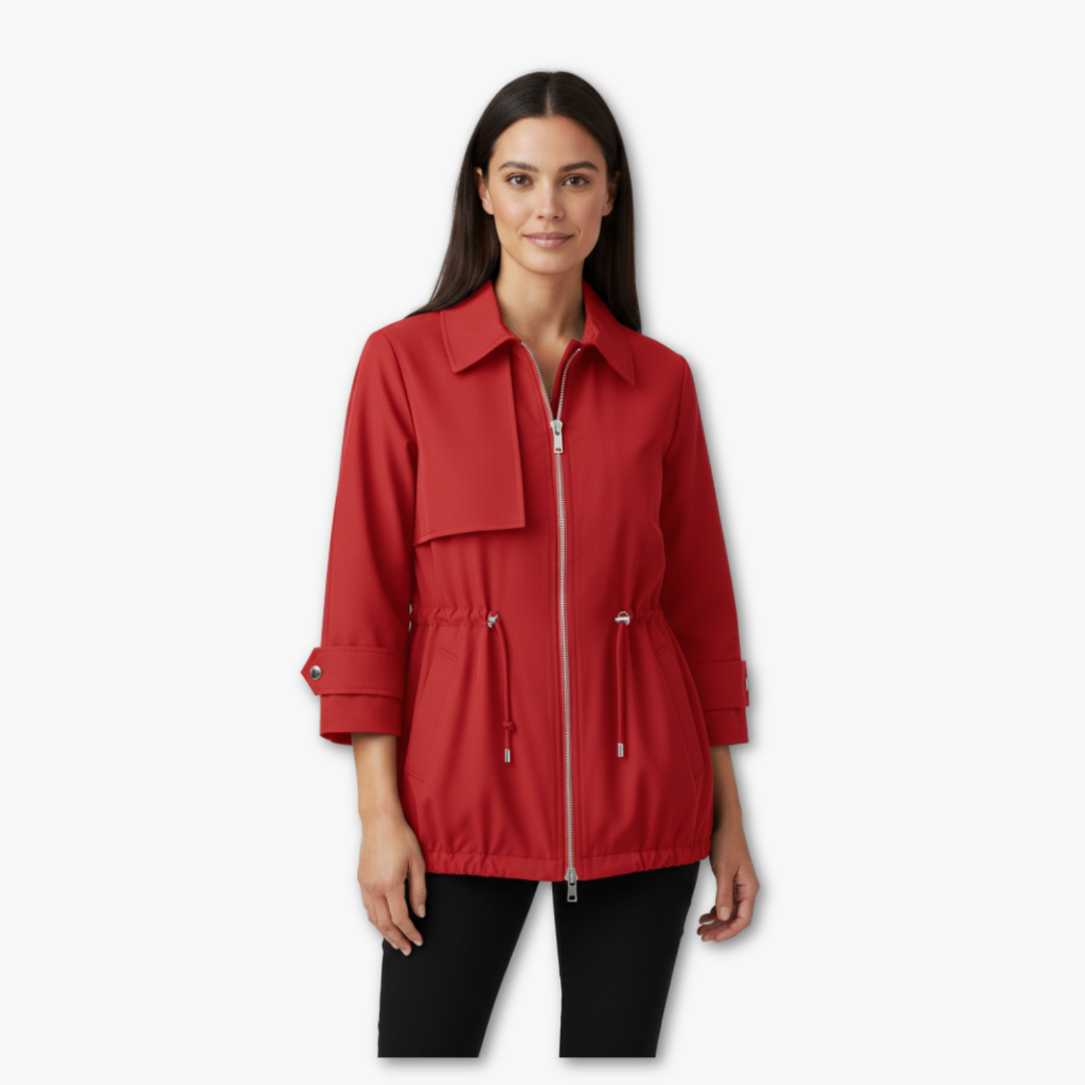 Oversized Trench Coat with Sleeves and Modern Collar