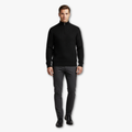 Mens Half Zip Sweater with Stand Collar