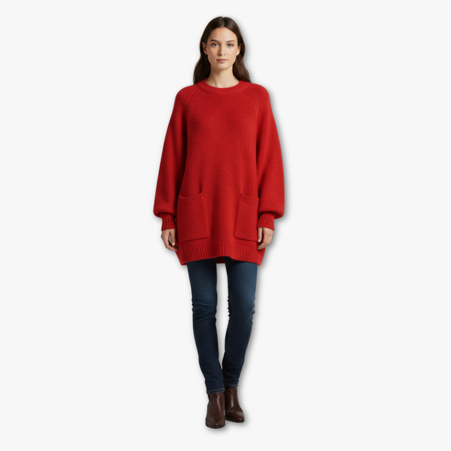 Women’s oversized Knit Sweater with Round Neck and Long Sleeves (kopie)