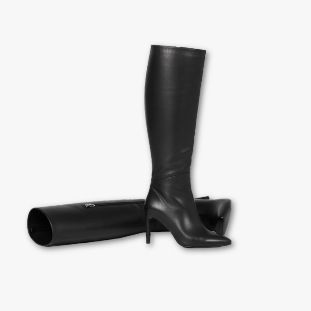 Pointed Toe Block Ankle Boots with Side Zipper